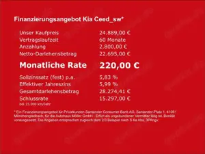 Kia Ceed SW / cee'd SW Vision 1.5T DCT7 Komfort Navi Kamera ACC Klima PDC Bild 4