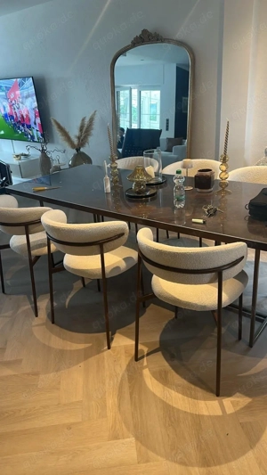 Design-Esstisch Mango-Holz Fischgrät | 220   90 cm | Westwing Bild 4