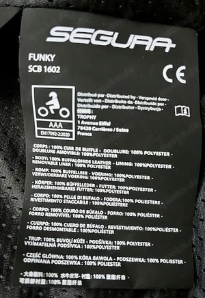 Biker-Motorrad-Lederjacke SEGURA Funky 70