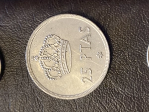 Münze Münzen Umlaufmünze Spanien 25 Pesetas 1975 im Stern 80