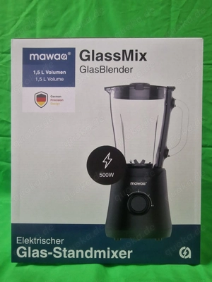 MAWAA GlassMix Glas-Standmixer   500W   1,5 L   Neu & Versand