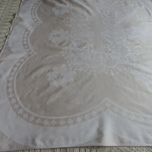 Tischdecke - beige, gemustert, ca. 103 x 208 cm
