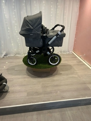 Bugaboo Esel 3 Doppel-KOMPLETTPAKET - Alurahmen grau melange GENERALÜBERHOLT
