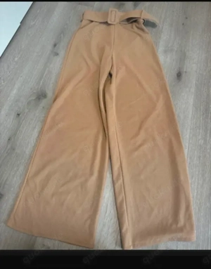 70er Coachella Festival Hippie Palazzo Marlene Style Schlag Strech Reinschlupf Hose mit Gürtel XS-S