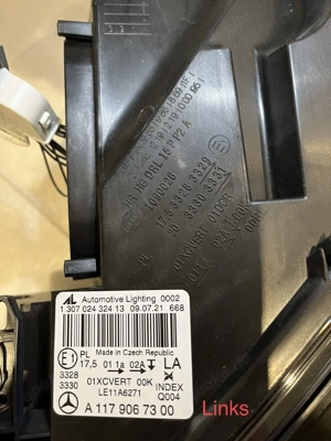 mercedes cla 117 amg xenon scheinwerfer rechts+links headlight orange - brandneu