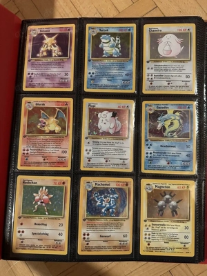 Pokémon Sammlung Pokemon Base Set Komplett Glurak Turtok Bisaflor 1 Edition Bild 3