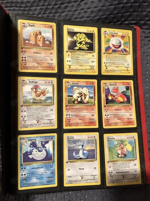 Pokémon Sammlung Pokemon Base Set Komplett Glurak Turtok Bisaflor 1 Edition Bild 7