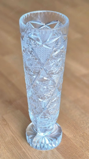 große Kristallvase 38 cm, mit Sprung