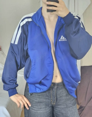 Adidas vintage Trainingsjacke Blau 6 Oversize Jacke Mantel Pullover Pulli Strickjacke Cardigan Sweat