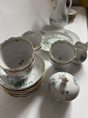 Meissen Service Kaffee Indisch Grün Meißen Porzellan 
