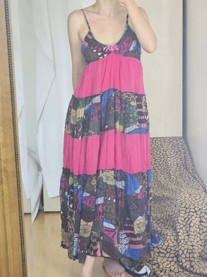 Boho Maxikleid 32 34 S XS Baumwolle Kleid Dress Rock Skirt Sommerkleid Pullover Pulli Sweater Jacke