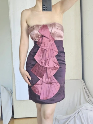 Monsoon XXS 32 Minikleid Rosa Lila Kleid Dress Sommerkleid Abendkleid Cocktailkleid Rock Skirt Kostü