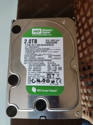 Samsung WD 2 TB HDD - formatiert, SMART gut, voll funktionsfähig