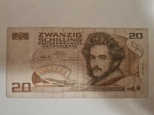 Österreich 20 Schilling Geldschein 1986 Banknote