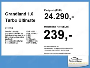 Opel Grandland 1.6 Turbo Ultimate ACC+LED+Navi+SHZ+LM