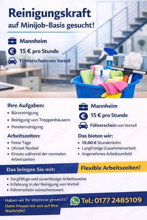 Minijob Reinigungskraft