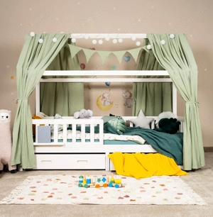 Hausbett Dekoset | Betthimmel aus Bio-Baumwolle | NEU & OVP