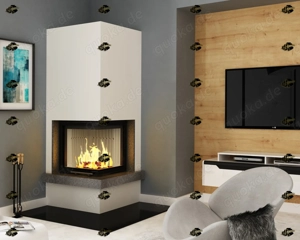 Kaminbausatz  IMPERIAL Smart 2PTh-S 7,5KW Kamin Panorama L-Kamin L-Form Ofen Neu Hajduk LDF-Kamine