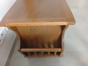 Massiver Beistelltisch, Eiche-Rustikal 