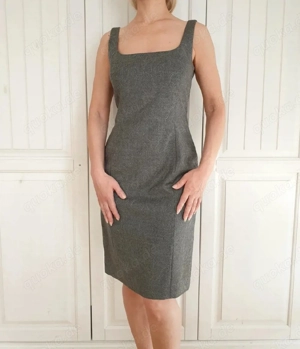 Laurel Schurwolle Kleid Dress Grau 36 S Abendkleid Cocktailkleid Bleistiftkleid Businesskleid Rock