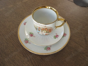 Kommunionsgedeck,  Tasse, Untertasse, Kuchenteller 