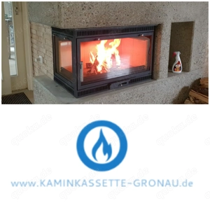 Heizeinsatz (Kaminkassette-Heizkassette) für offenen Kamin auf Maß gefertigt-bundesweit montiert
