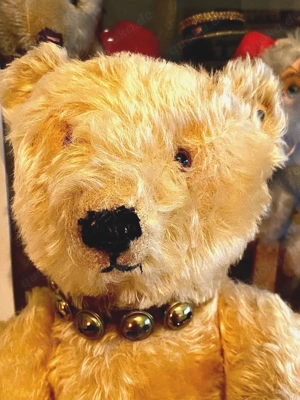 Alter Steiff Teddy Bär mit frühem Knopf H 46 cm 20er Jahre Bild 5