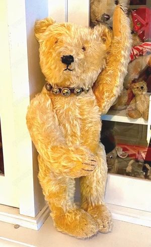 Alter Steiff Teddy Bär mit frühem Knopf H 46 cm 20er Jahre Bild 8