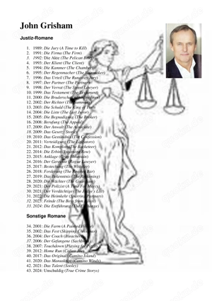 Sammlung 43 Bände (Konvolut) John Grisham (u.a. "Das Talent")