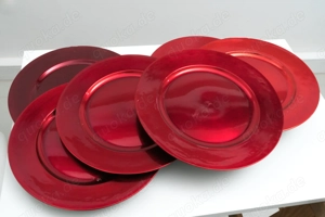 6 Rote Dekoplatzteller 33cm von DEPOT