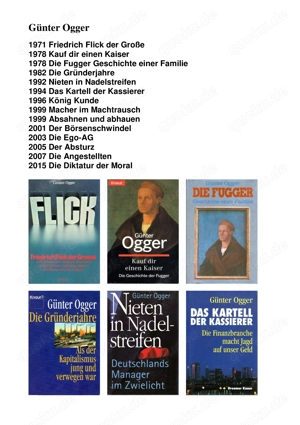 Sammlung 14 Bände (Konvolut) Ogger, Günter (u.a. Die Angestellten)