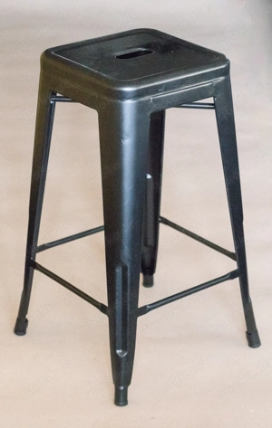 FURNMOD Barhocker Metall stylisch, schwarz