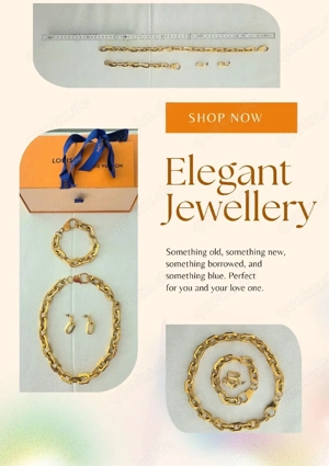 LV Halskette + Armkette + Ohrringe 