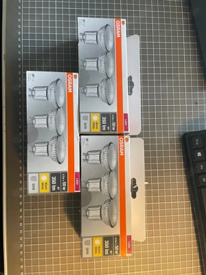 3 x 3 LEDVANCE Glas Reflektor 4,3 =50W warmweiß