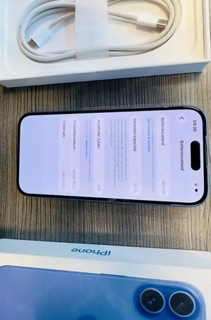 Apple iPhone 16 plus 128GB blau original Smart apple iphone mit verpakung + sehr guter akku zustand