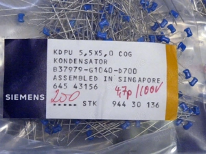 Vielschicht Kondensatoren Siemens KDPU COG 4,7pF - 4700pF Bild 3