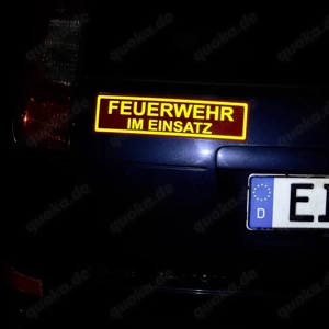 Magnetschild  Feuerwehr im Einsatz  reflektierend gelb-rot