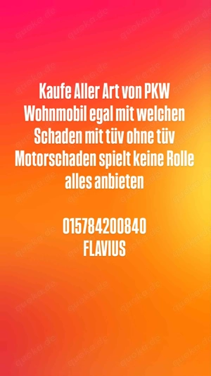 Ich kaufe alle Arten von Auto PKW,Wohnmobil 