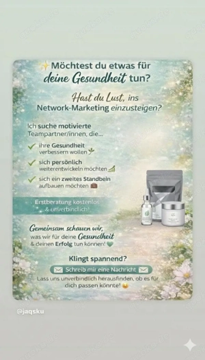 Nebenberuflich durchstarten! Suche Verstärkung für Gesundheitskonzept!