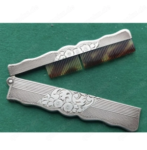 Kamm aus massivem 900er Silber   37,59 g   Neu   Monogrammrohling   Silberkamm