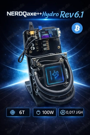 NerdQaxe++ Hydro Rev6.1 6TH s 100W   NEU & OVP mit Herstellergarantie