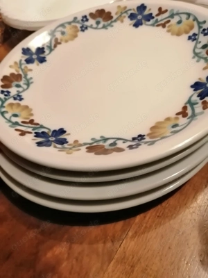 4 Pers. Kaffee- Abendessen Geschirr, Porzellan, Bauscher, Blumen