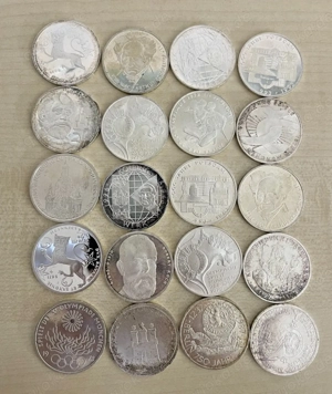 20  10-DM Silber-Gedenkmünzen   BRD   verschiedene Motive