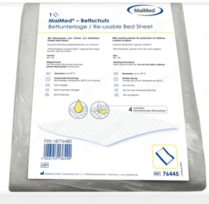 Bettunterlage, Maße 75 x 90 cBettunterlage mit Nässesperre zum Schutz für Matrazen , Maße 75 x 90 cm