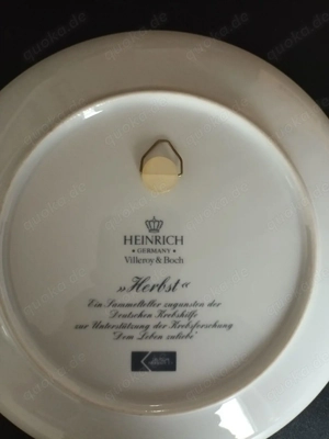 Villeroy & Boch Porzellan Sammelteller, Herbst, Heinrich Bild 3