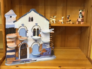 Setzkasten von Rosina Wachtmeister mit 6 Katzen 