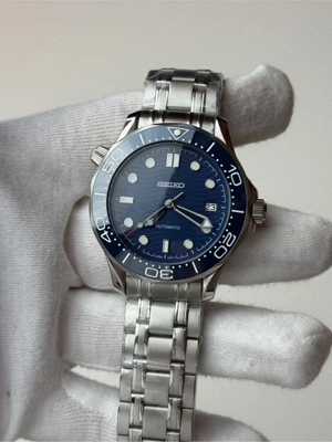 Seiko Sea Master Blau NH35 MOD Saphir Edelstahl