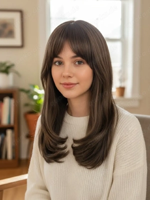 Perücke dunkelbraun 