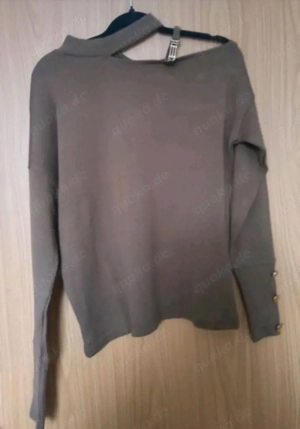 damen Longshirt schulterfrei Gr 38