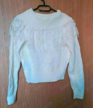 Damen Pullover mit Fransen 
